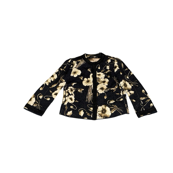 DOLCE & GABBANA women’s AUTHENTIC Floral Textured front button jacket blazer - Picture 3 of 9